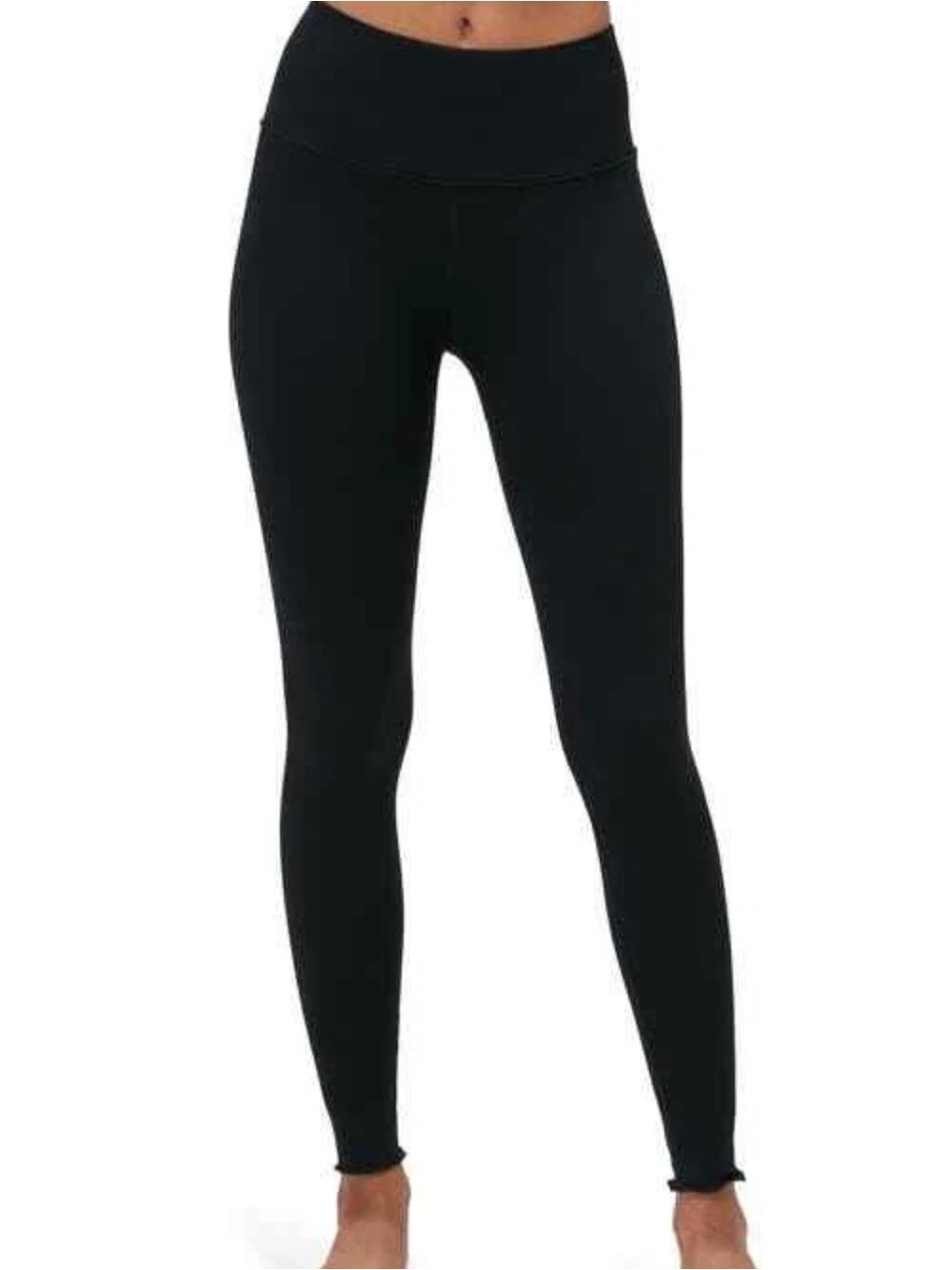 NWT Spiritual Gangster Black Love Sculpt 7/8 Ruffle Legging XS/S
